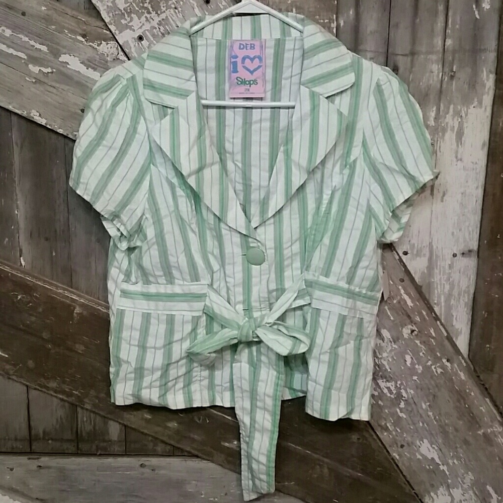 Tie front blazer